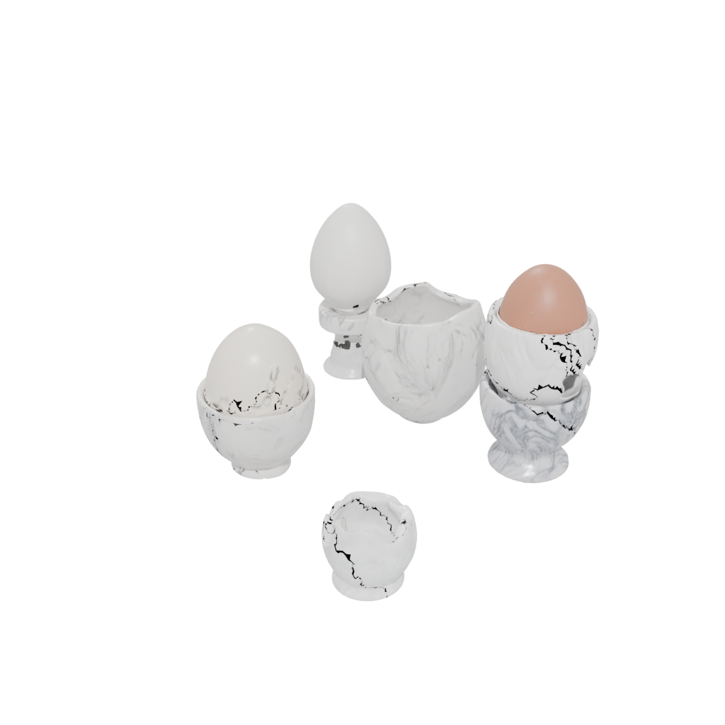 Marble Organic Egg Cup Set