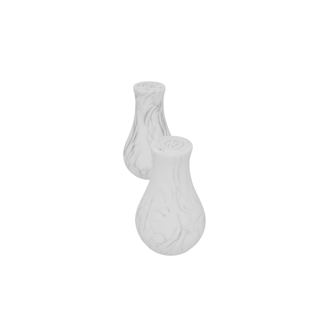 Marble Organic Salt And Pepper Cellar Pair
