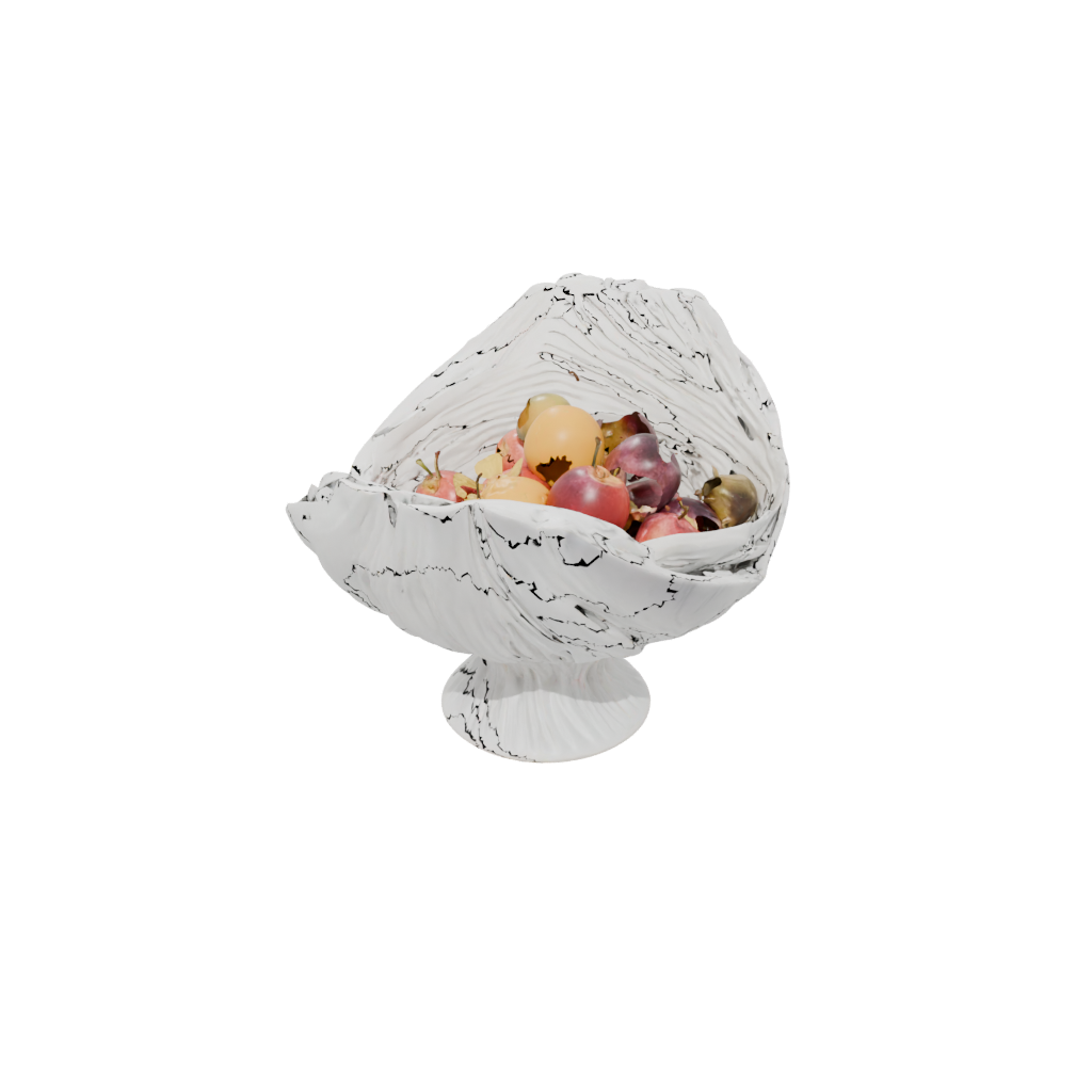 Marble Organic Sculptural Fruit Bowl