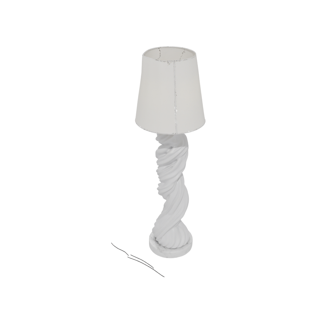 Marble Organic Twisted Column Lamp Base