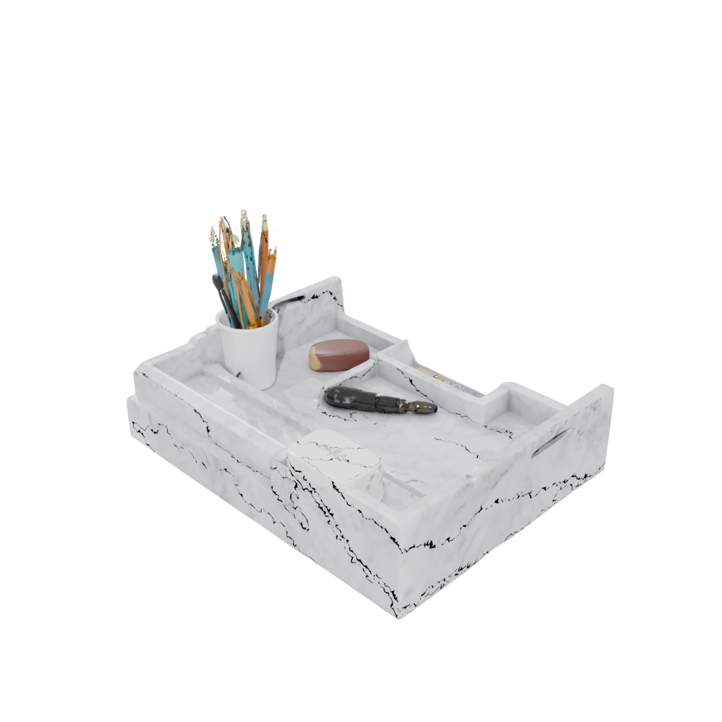 Marble Rustic Desk Tidy Tray