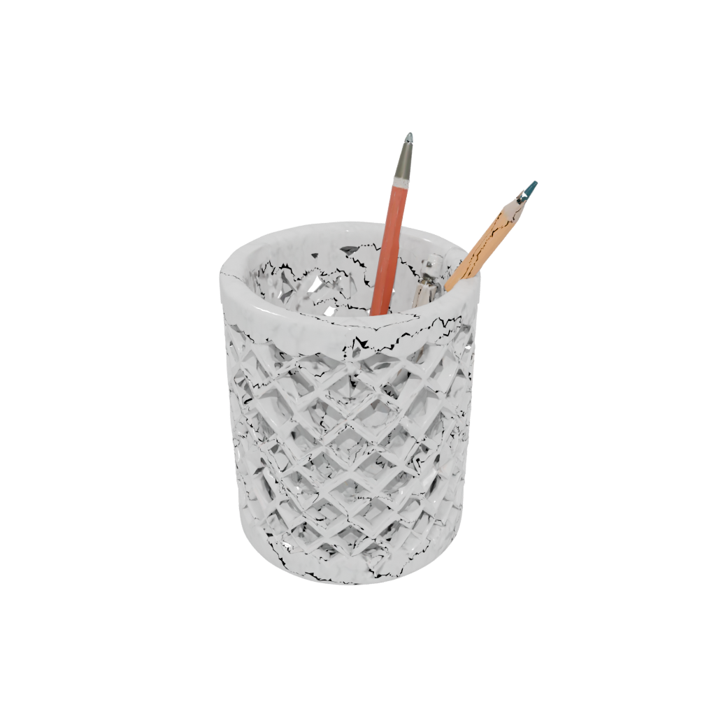 Marble Rustic Lattice Pencil Cup