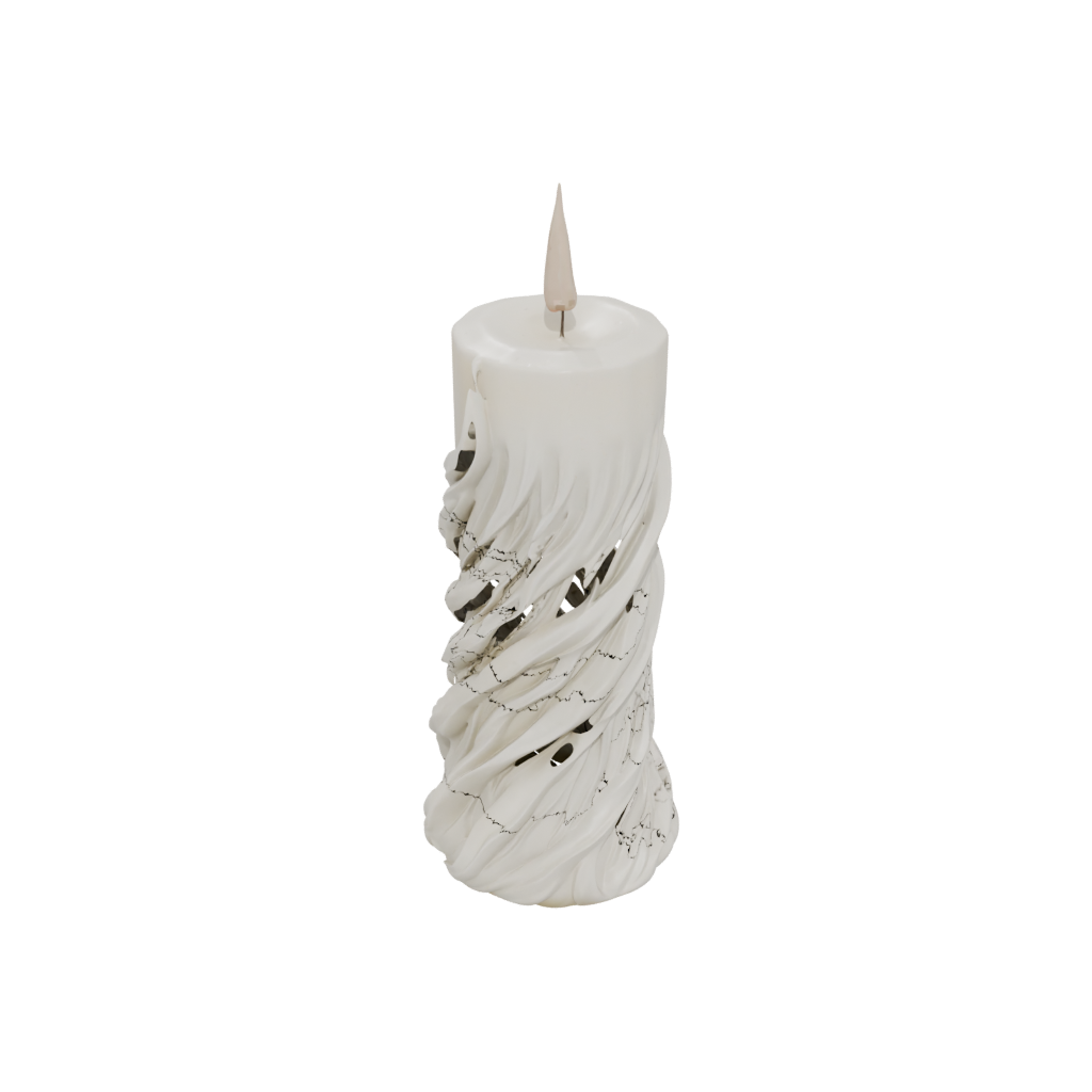 Marble Rustic Spiral Candle Holder