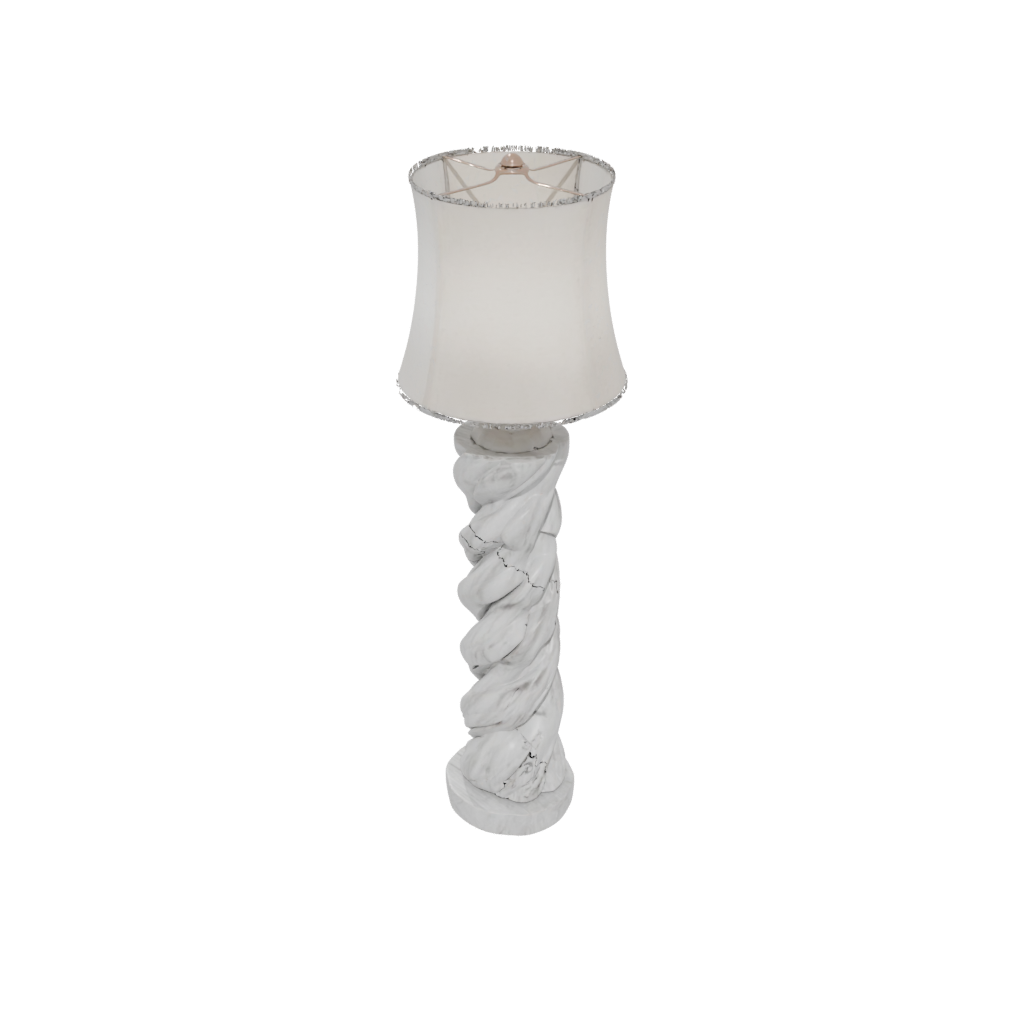 Marble Rustic Twisted Column Lamp Base