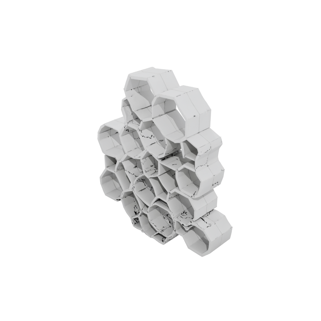 Mini Deco Honeycomb Shelf Module — home decor 3D print model, STL