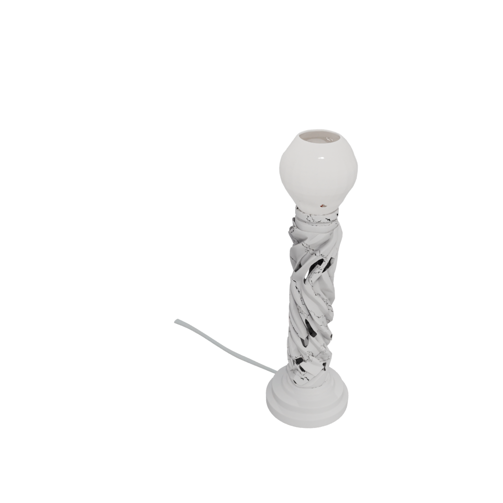 Mini Deco Twisted Column Lamp Base — home decor 3D print model, STL