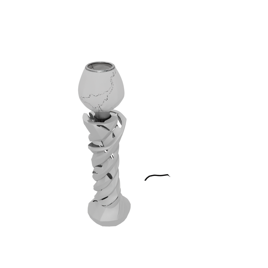 Mini Geometric Twisted Column Lamp Base