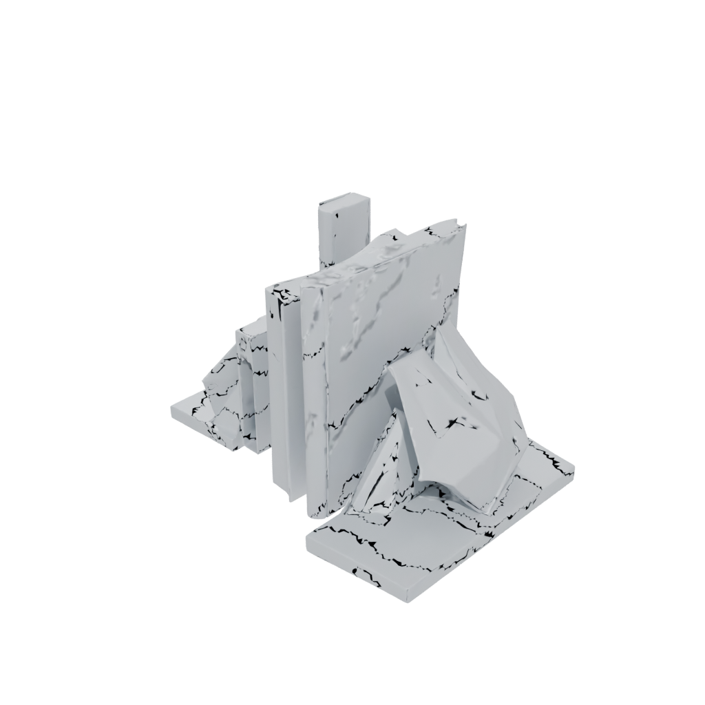 Mini Low-Poly Bookend Pair