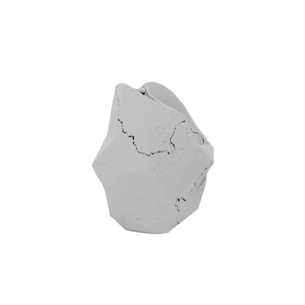 Mini Organic Geometric Faceted Vase