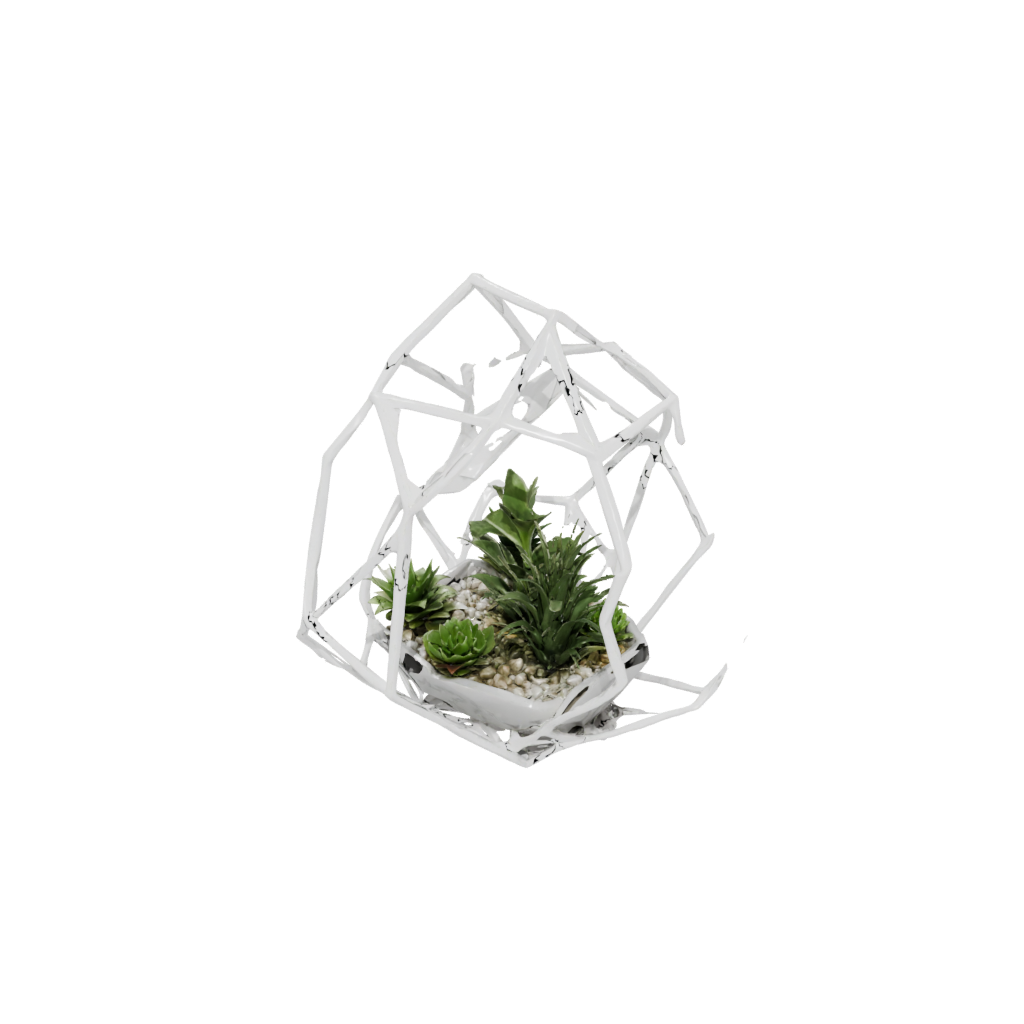 Mini Organic Geometric Terrarium Frame — home decor 3D print model, STL