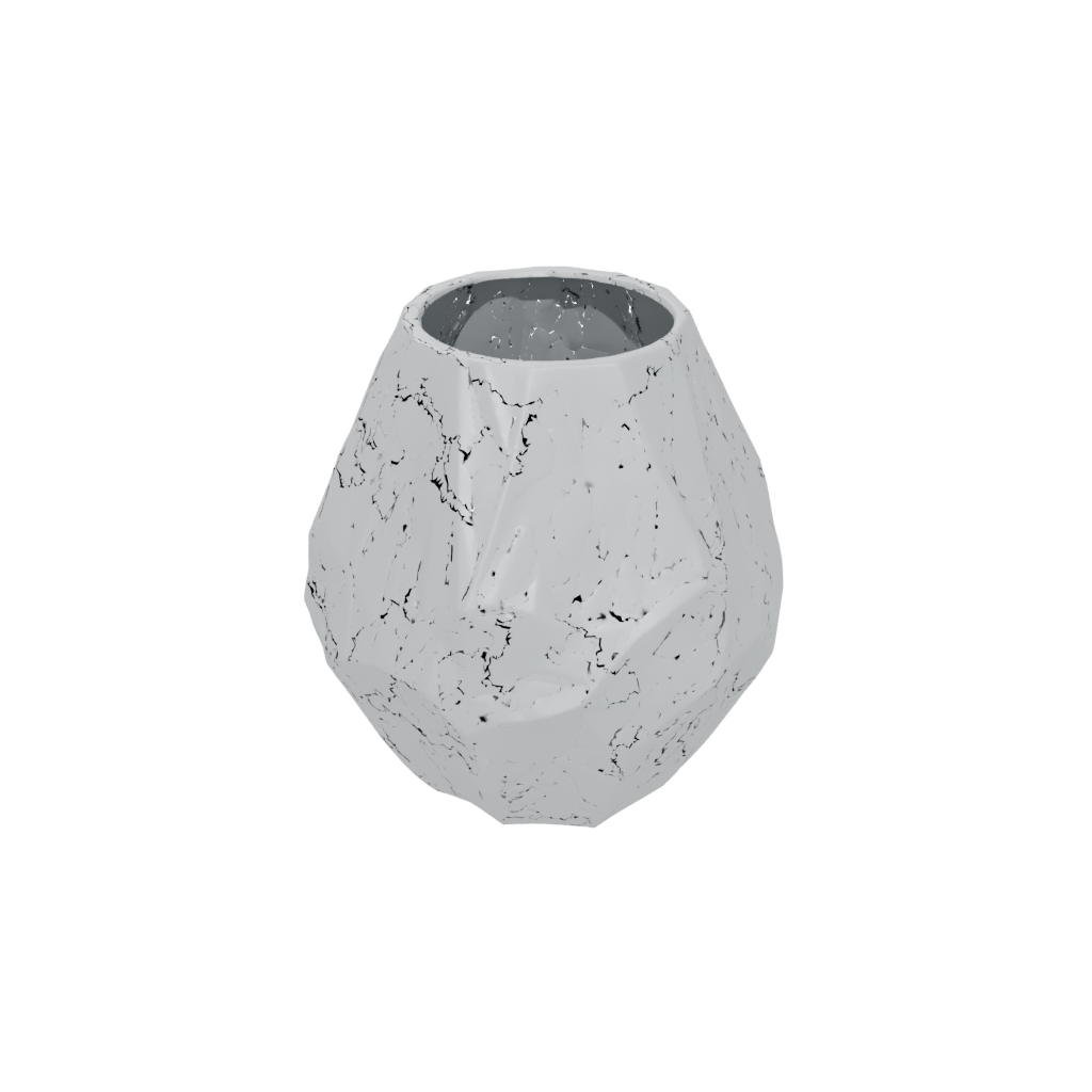 Mini Rustic Geometric Faceted Vase
