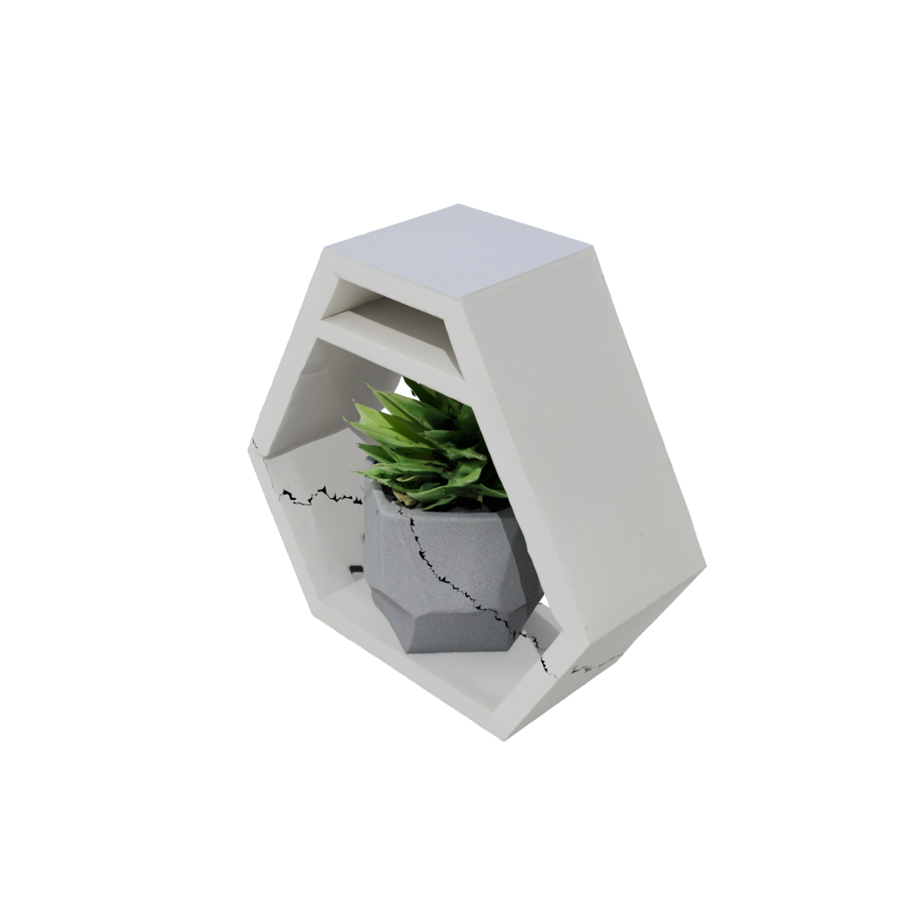 Mini Rustic Hexagon Wall Planter