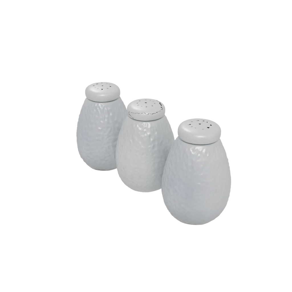 Mini Rustic Salt And Pepper Cellar Pair — home decor 3D print model, STL