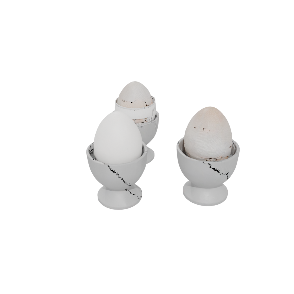 Egg Cup Set — home decor 3D print model, STL