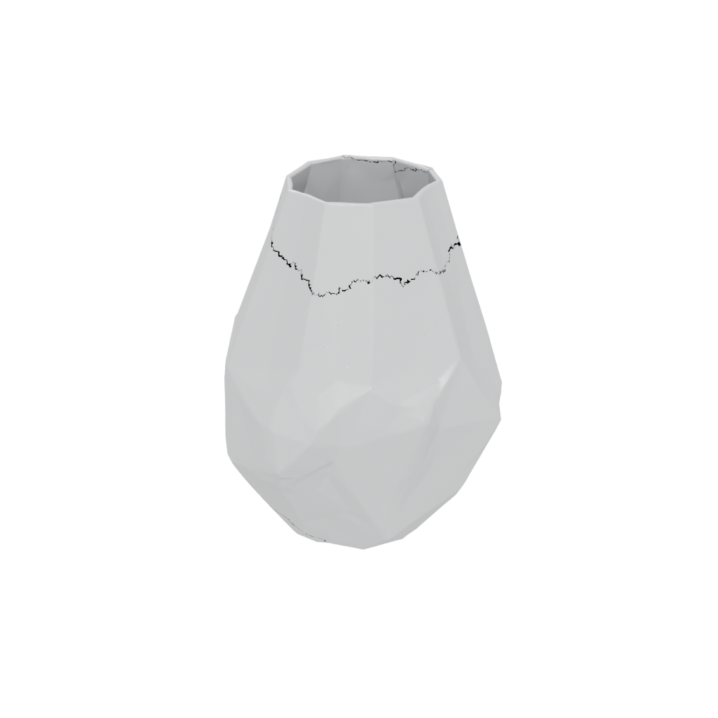Geometric Faceted Vase — home decor 3D print model, STL