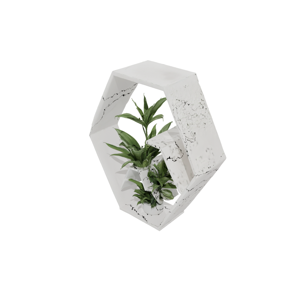 Hexagon Wall Planter — home decor 3D print model, STL