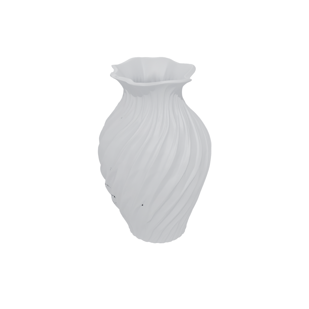 Vase With Twisted Ribs