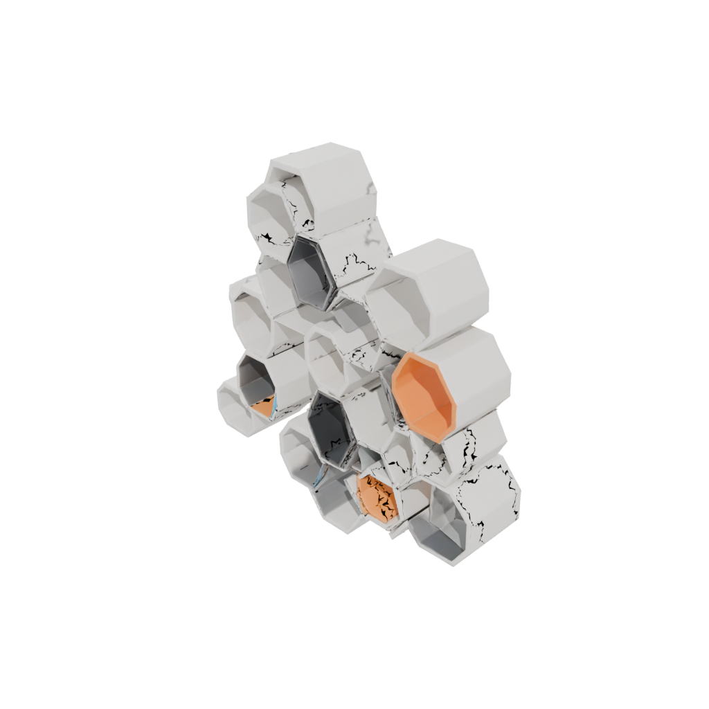 Neon Deco Honeycomb Shelf Module