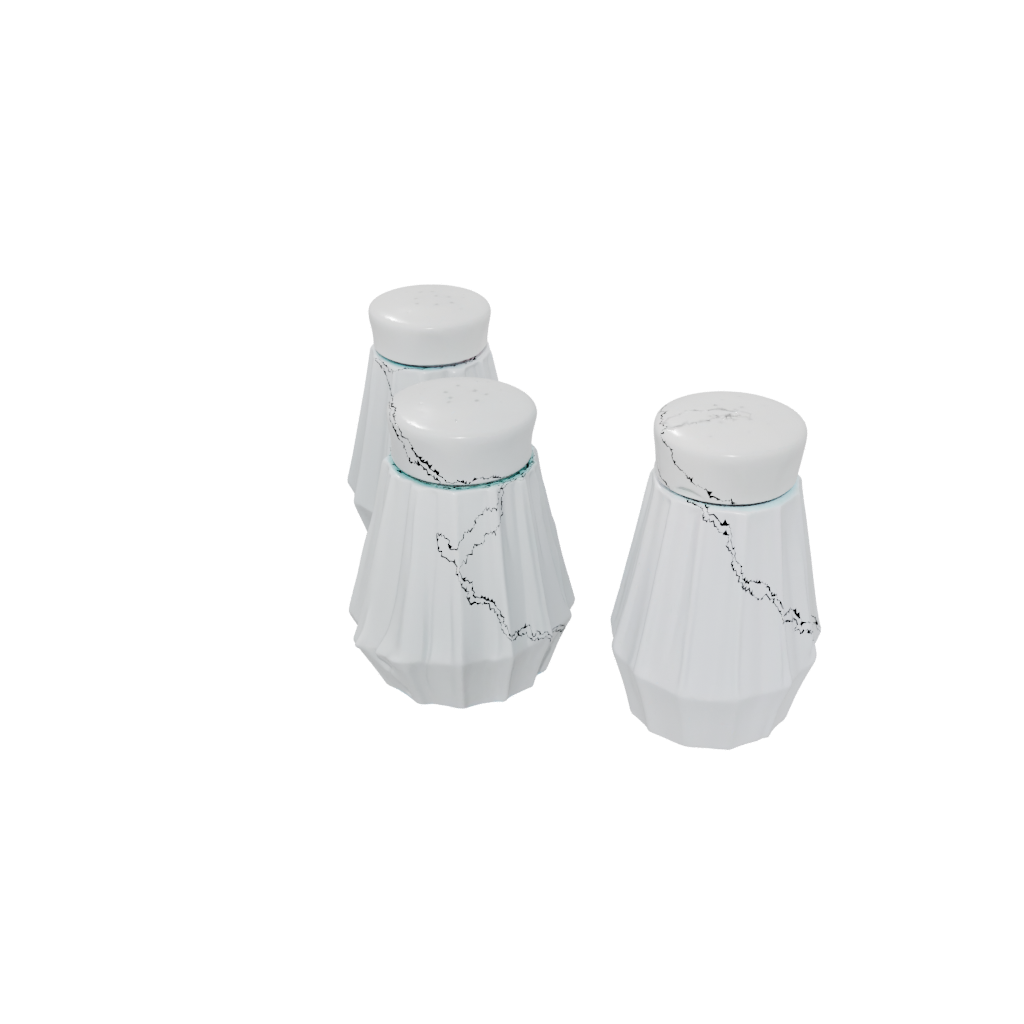 Neon Deco Salt And Pepper Cellar Pair