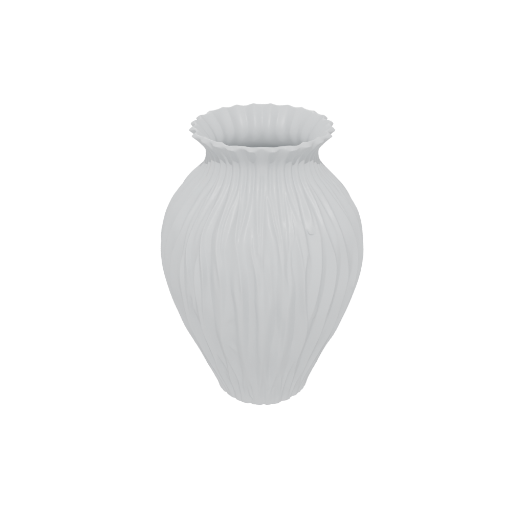 Neon Deco Vase With Twisted Ribs