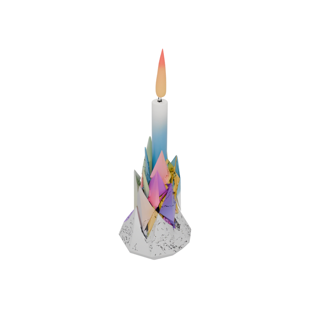 Neon Geometric Candle Snuffer Stand