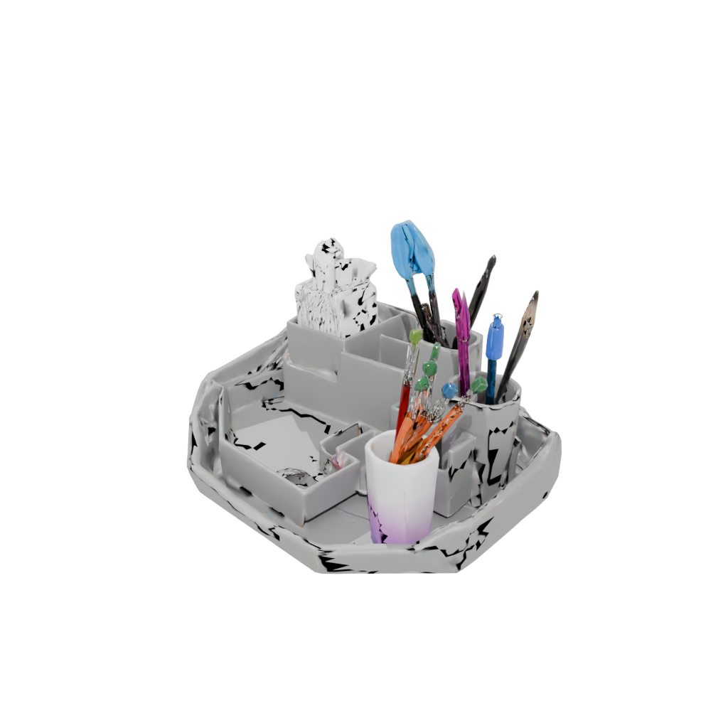 Neon Geometric Desk Tidy Tray