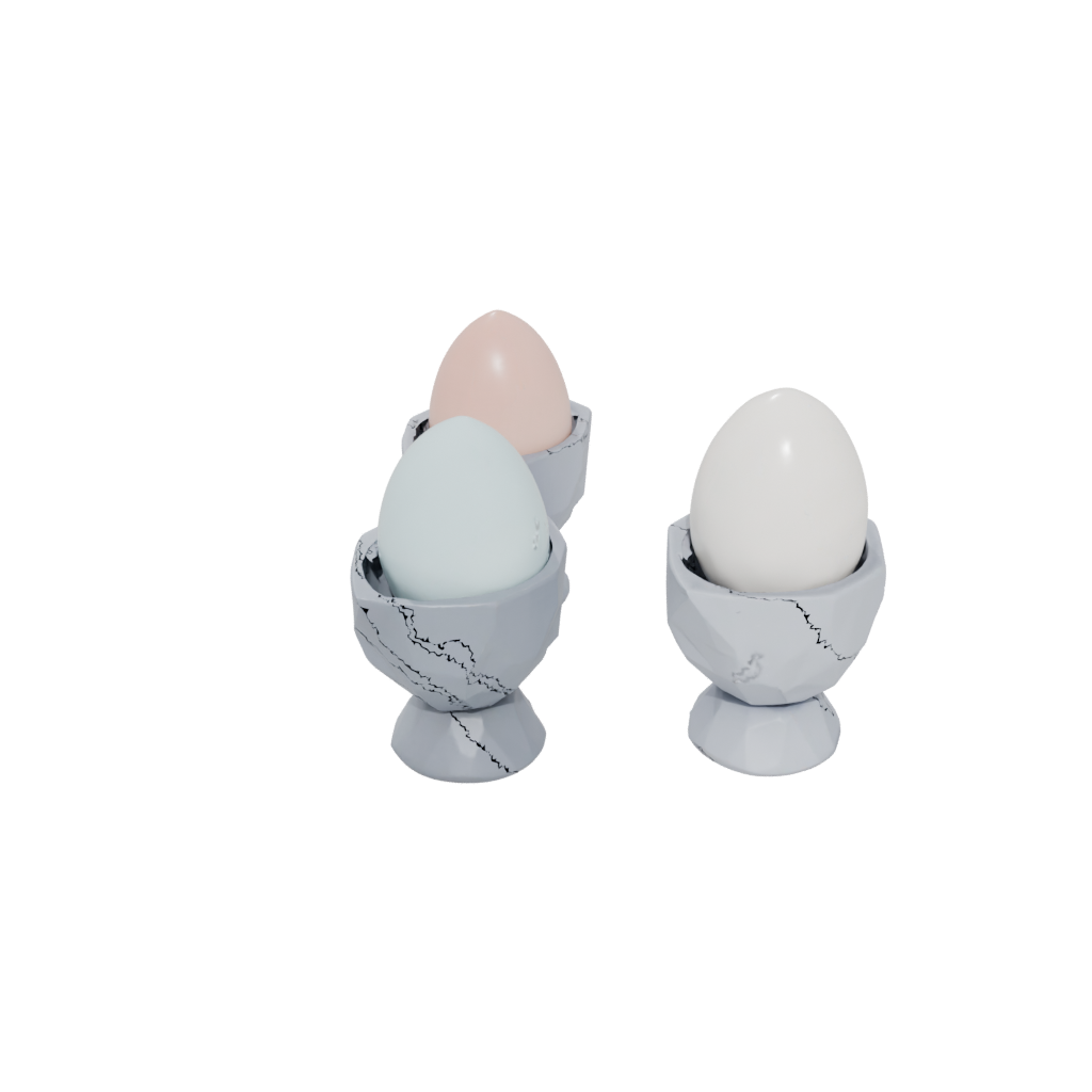 Neon Geometric Egg Cup Set