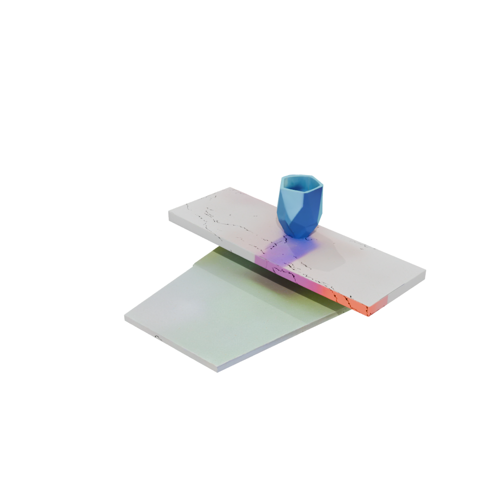 Neon Geometric Floating Shelf Bracket