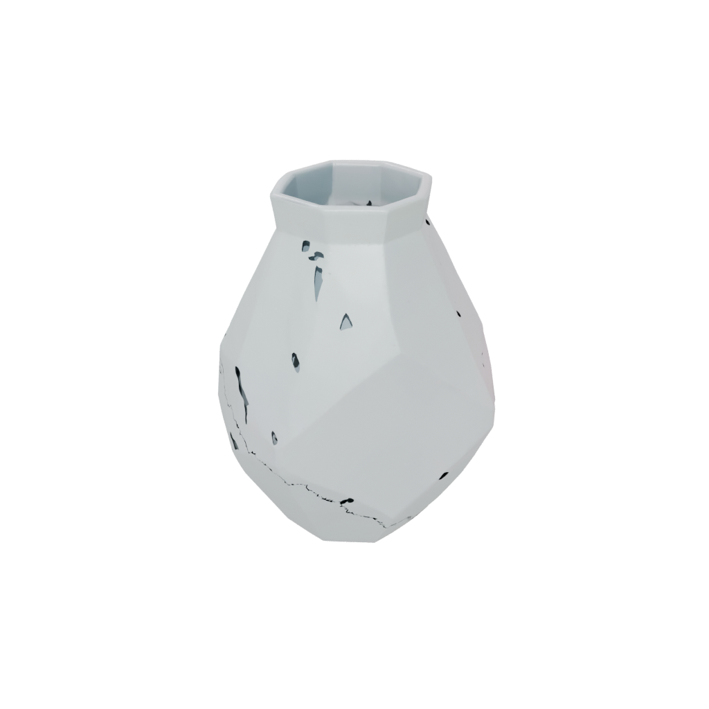 Neon Geometric Geometric Faceted Vase
