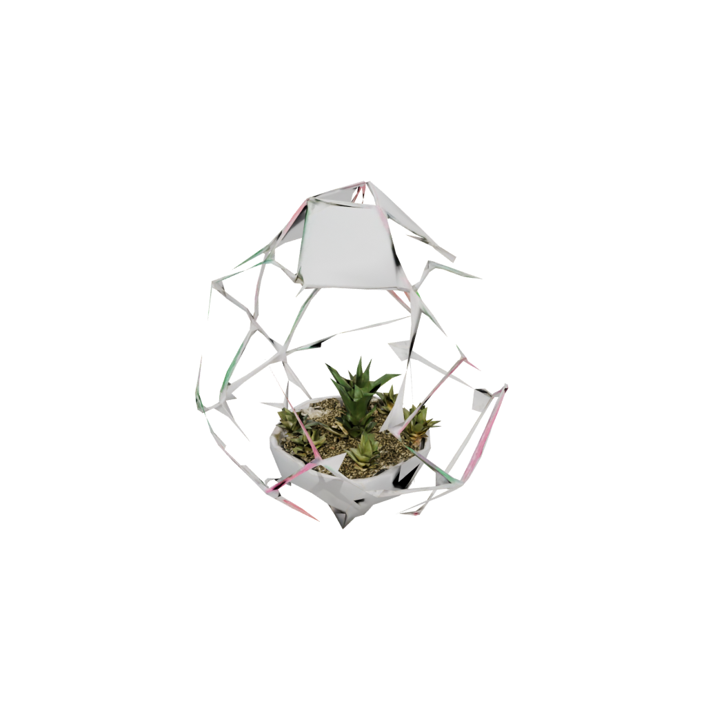 Neon Geometric Geometric Terrarium Frame
