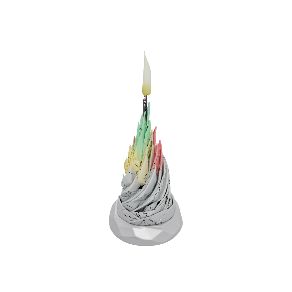 Neon Geometric Incense Holder Spiral