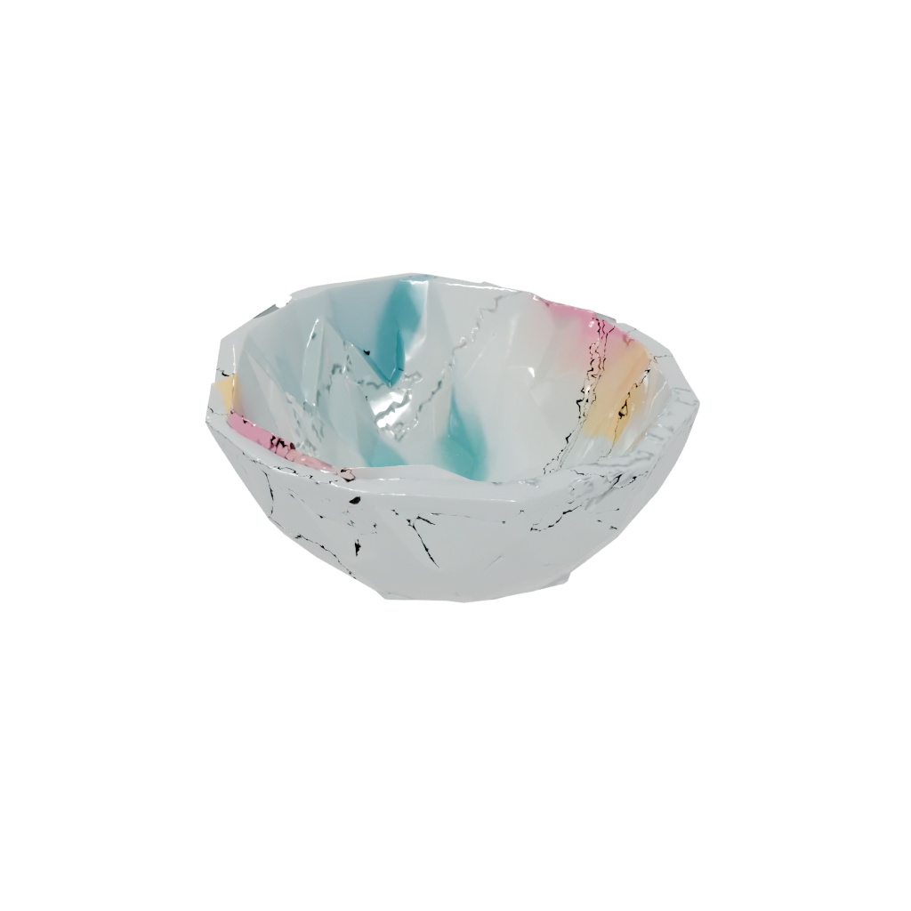 Neon Geometric Key Bowl