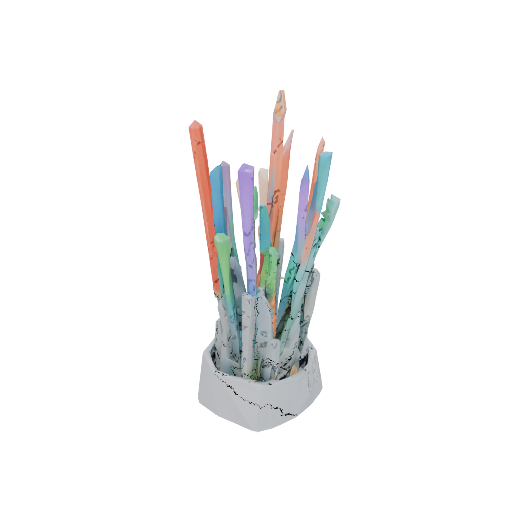 Neon Geometric Matchstick Holder