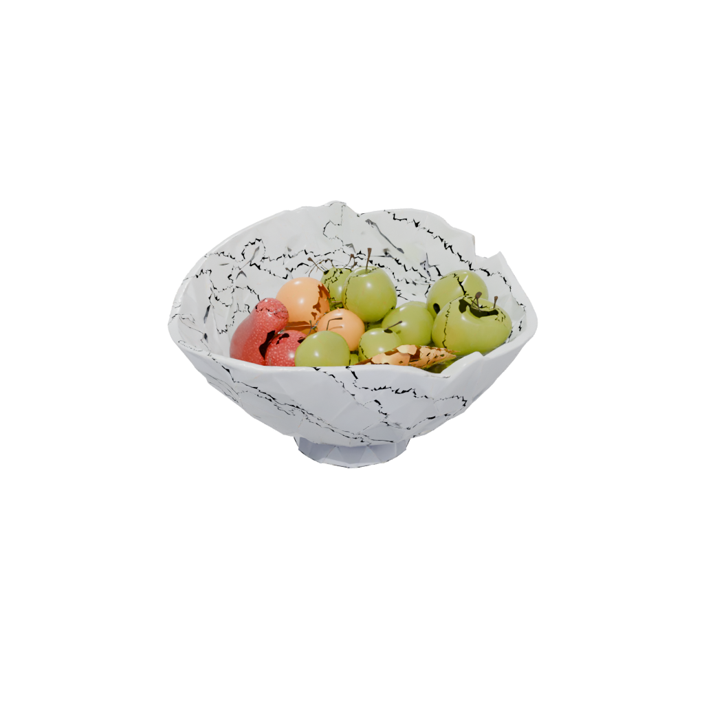 Neon Geometric Sculptural Fruit Bowl
