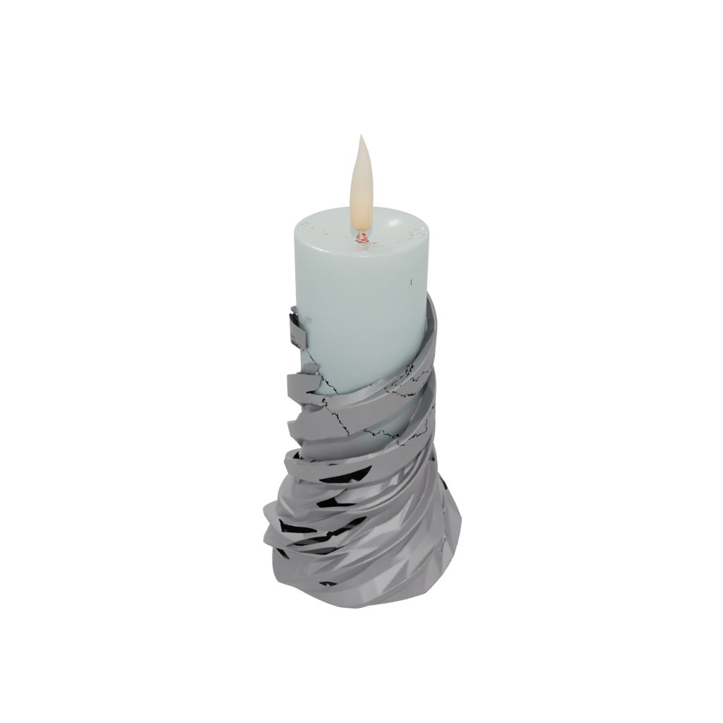 Neon Geometric Spiral Candle Holder