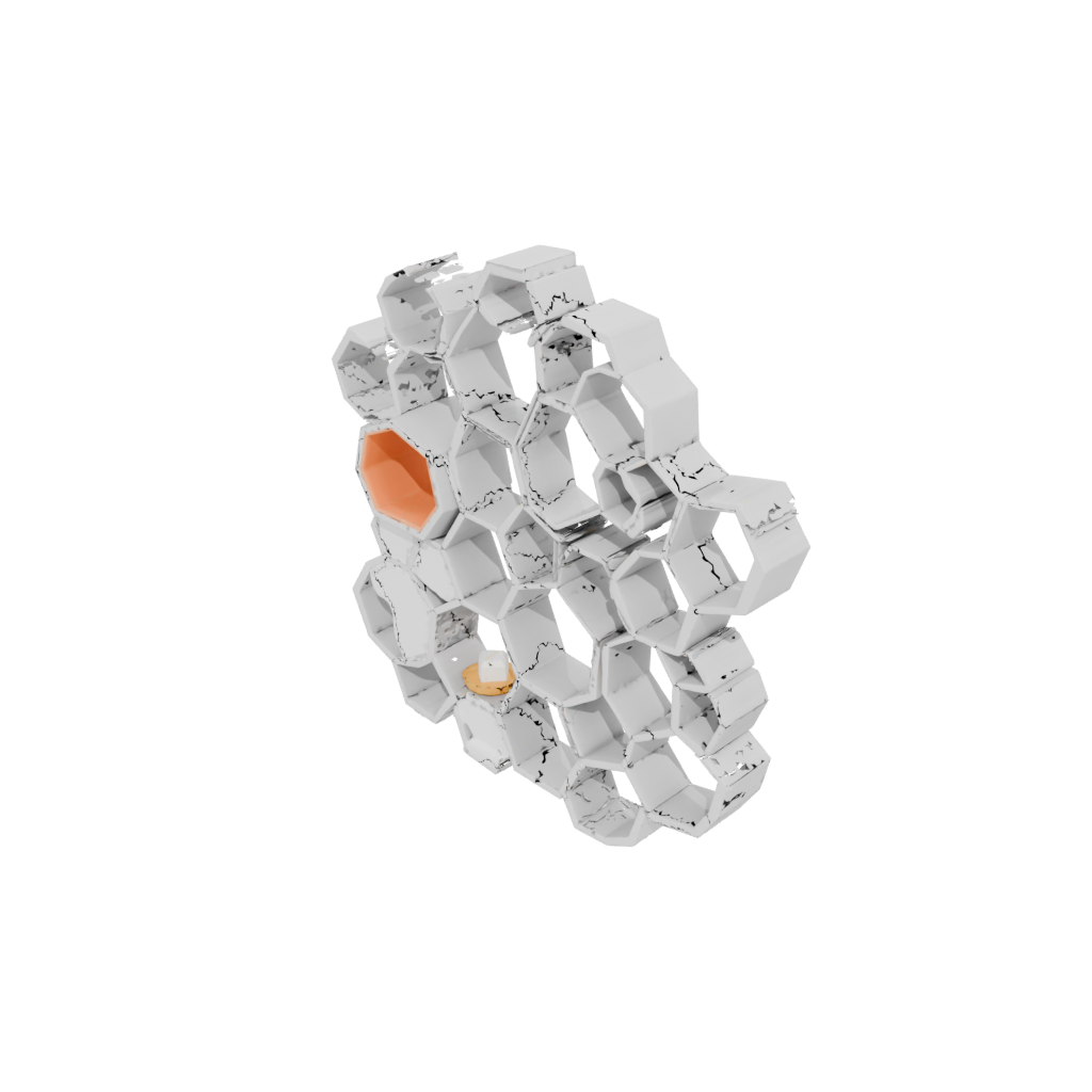 Neon Honeycomb Shelf Module