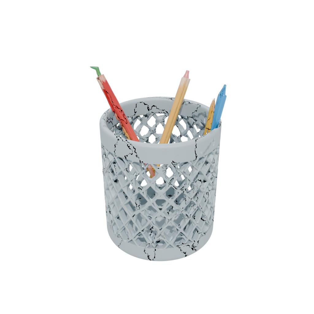 Neon Lattice Pencil Cup