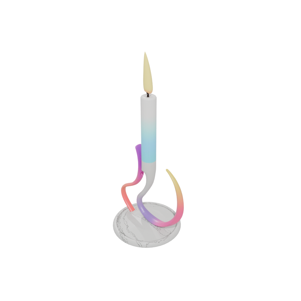 Neon Organic Candle Snuffer Stand
