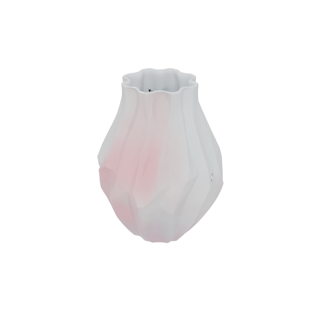 Neon Organic Geometric Faceted Vase
