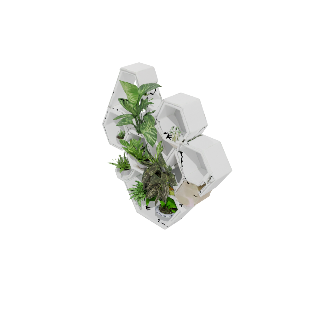 Neon Organic Hexagon Wall Planter