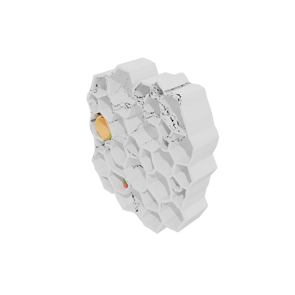 Neon Organic Honeycomb Shelf Module