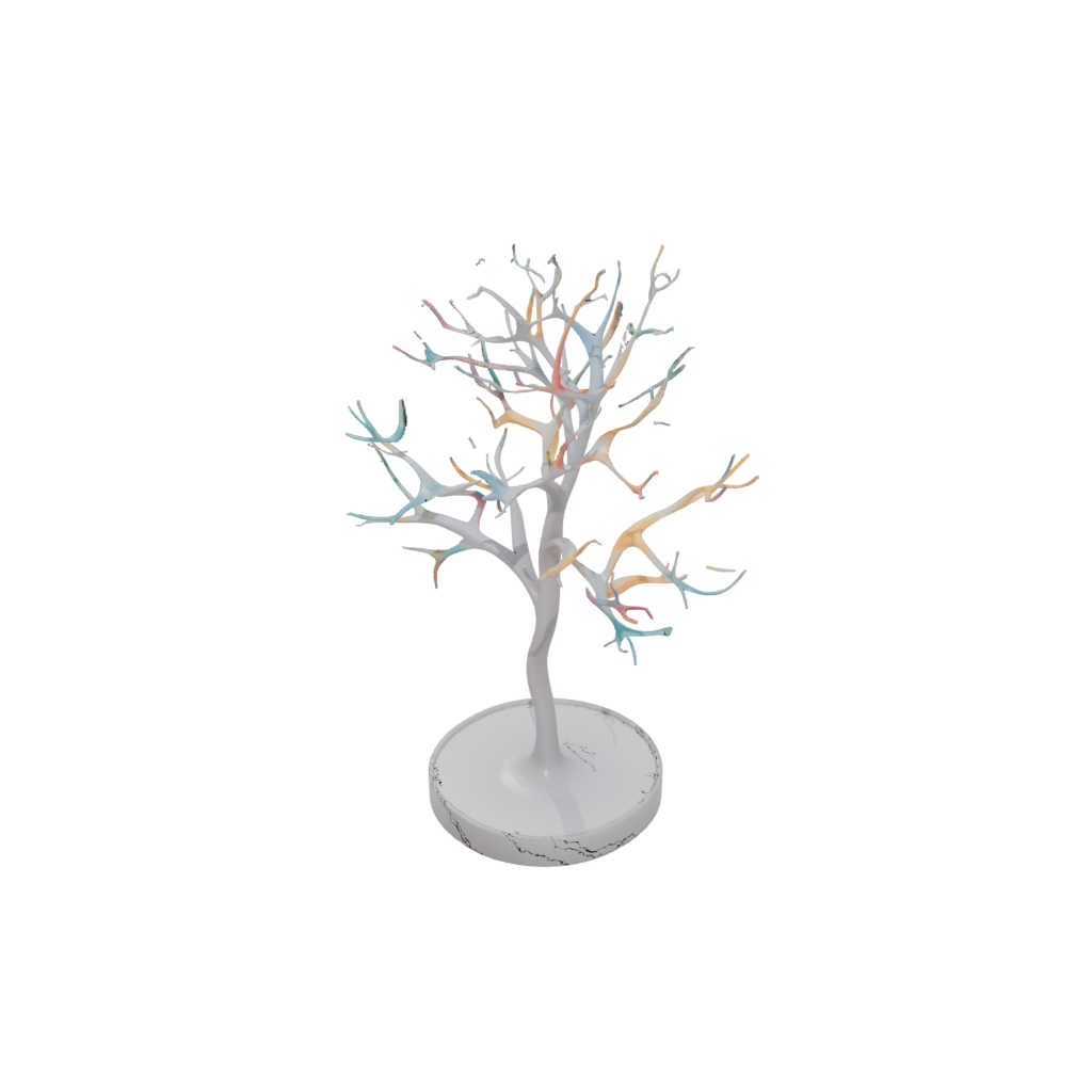 Neon Organic Jewelry Tree Stand