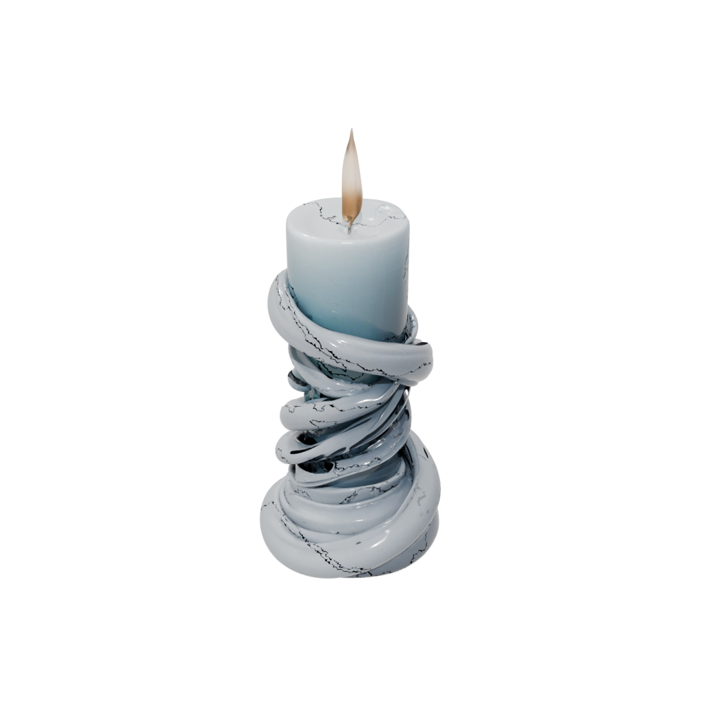 Neon Organic Spiral Candle Holder