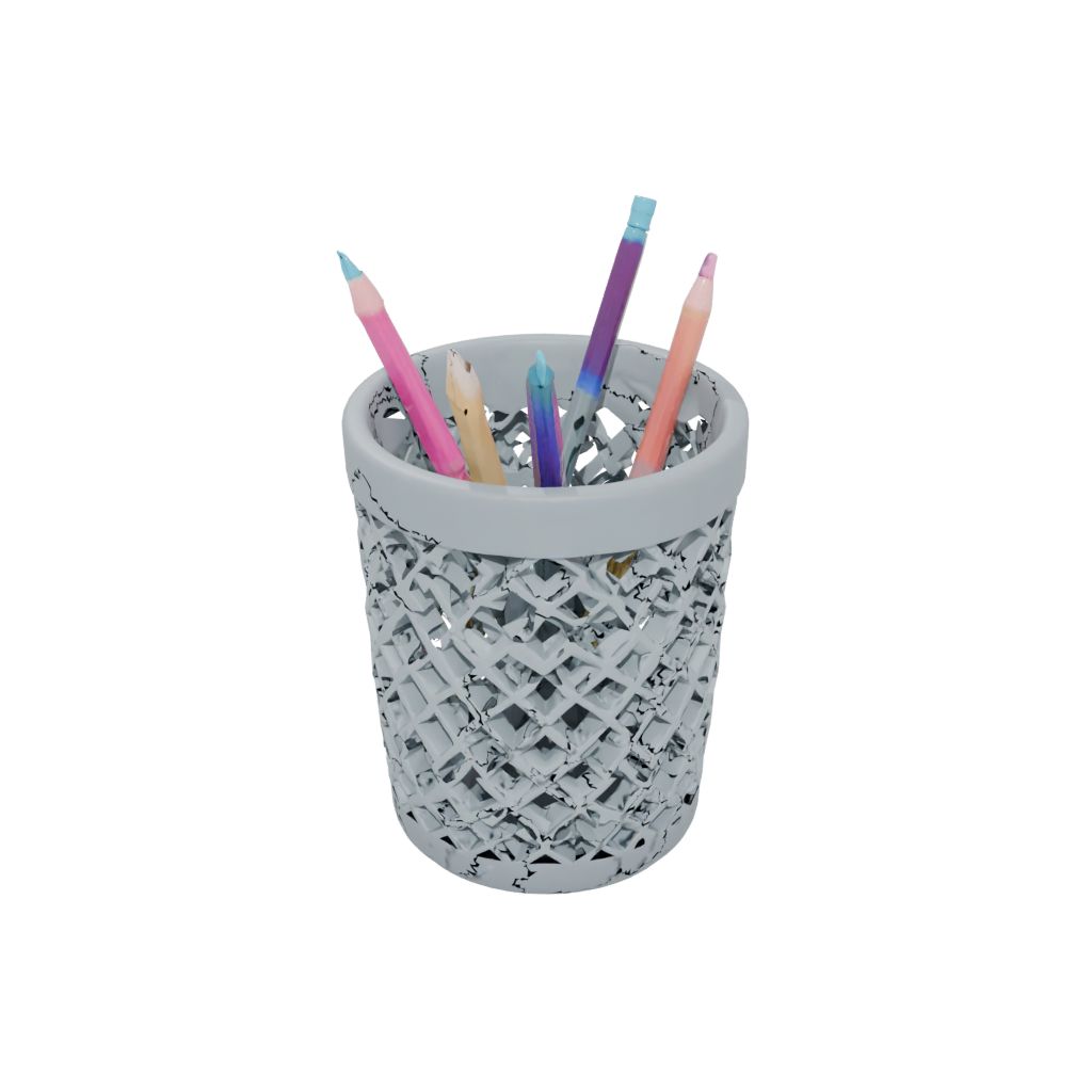 Neon Rustic Lattice Pencil Cup