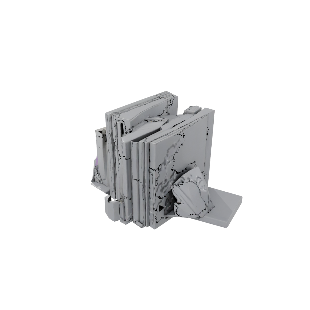 Neon Rustic Low-Poly Bookend Pair