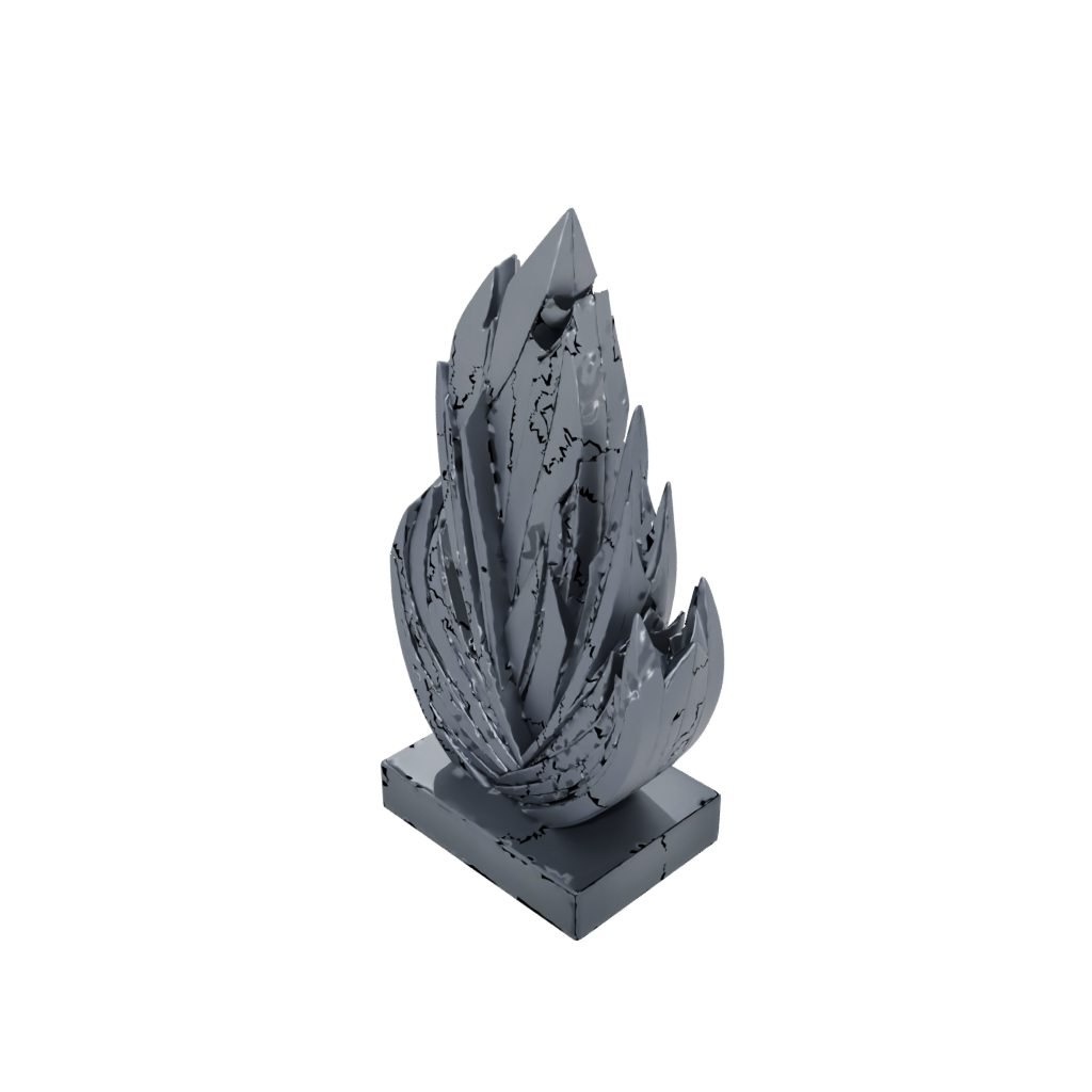 Obsidian Deco Abstract Sculpture