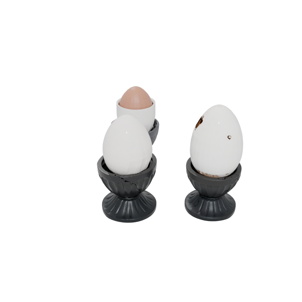 Obsidian Deco Egg Cup Set