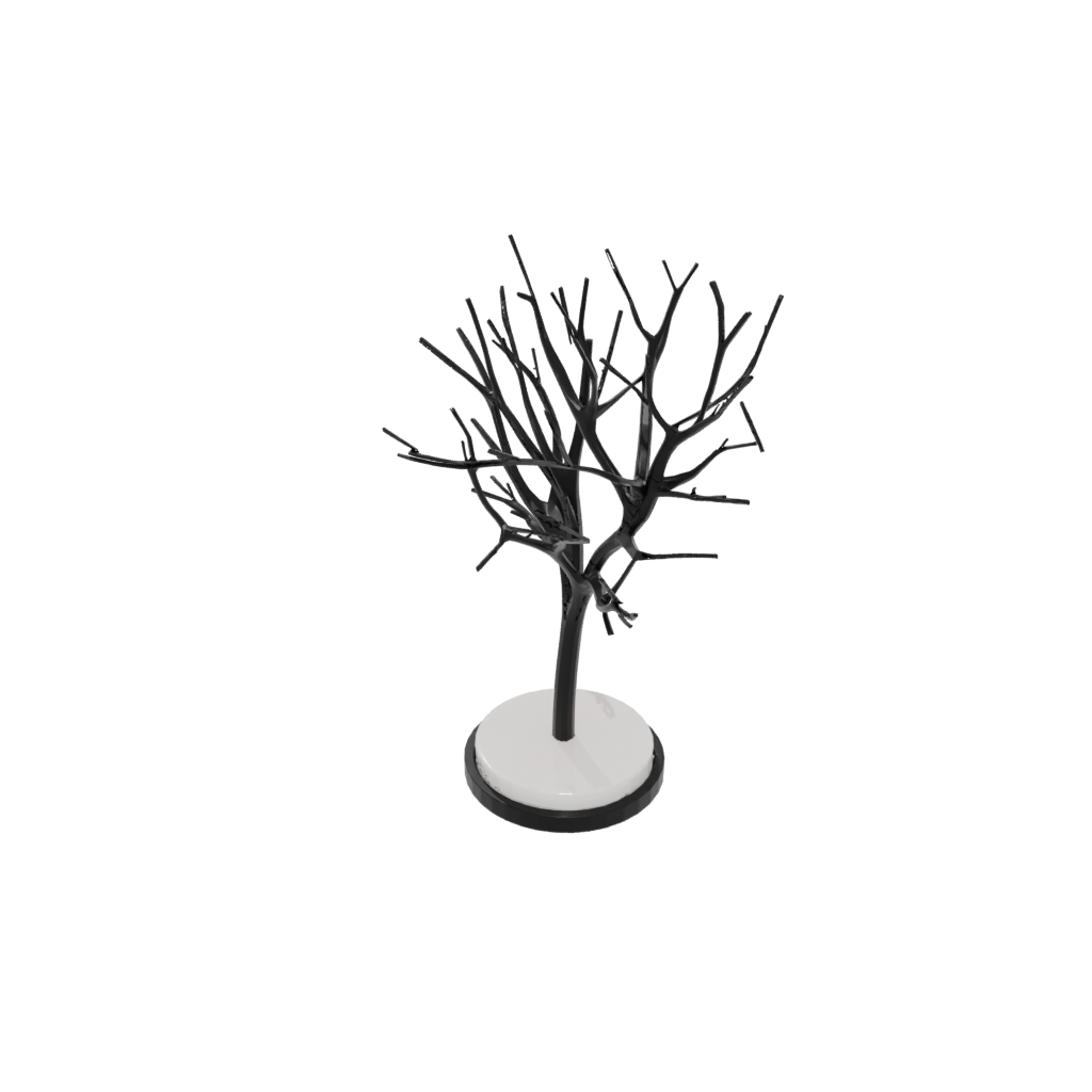 Obsidian Deco Jewelry Tree Stand