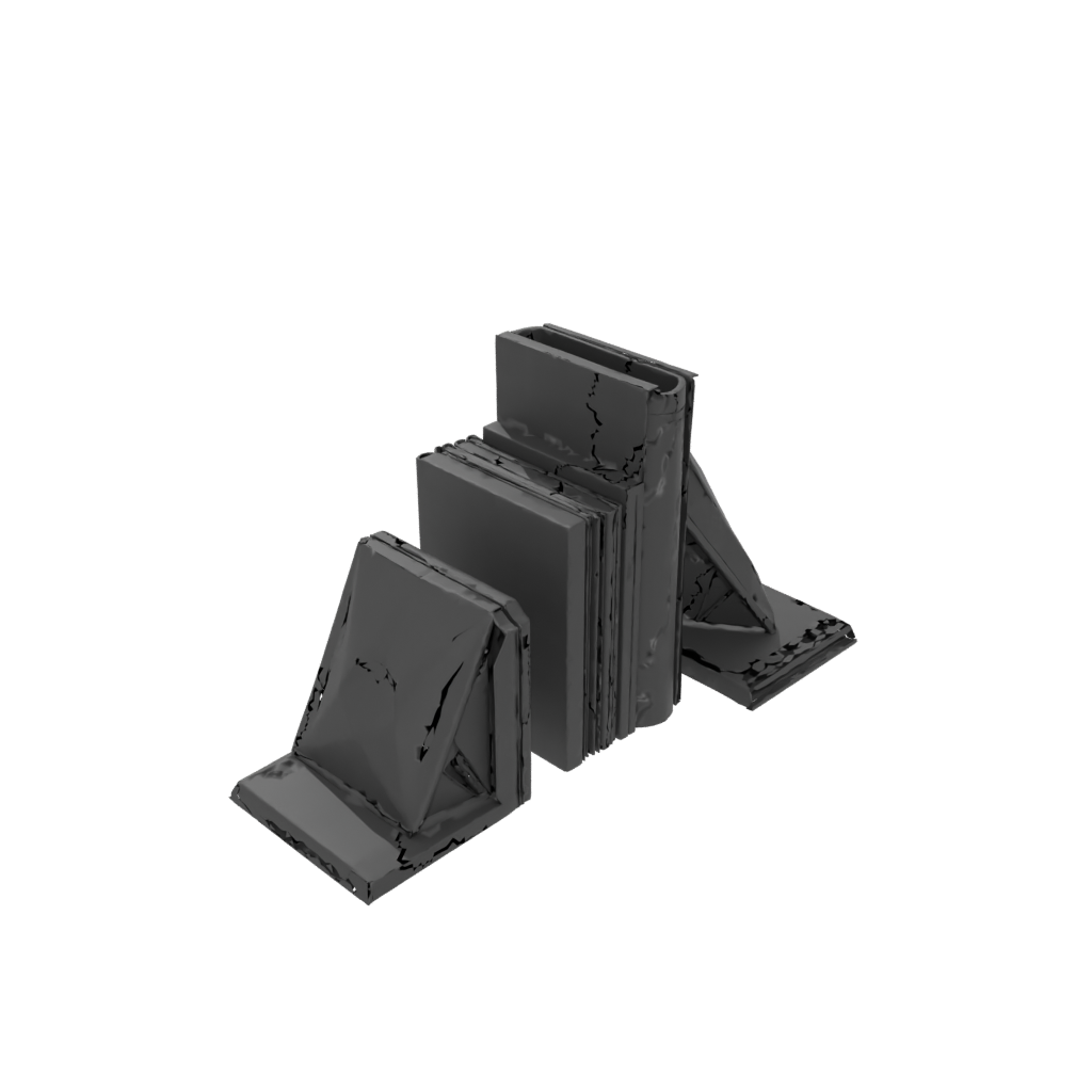 Obsidian Deco Low-Poly Bookend Pair