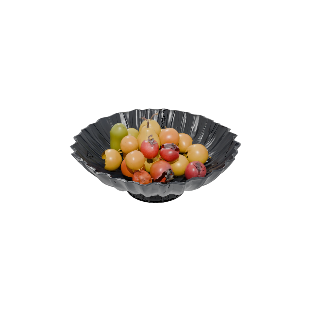 Obsidian Deco Sculptural Fruit Bowl
